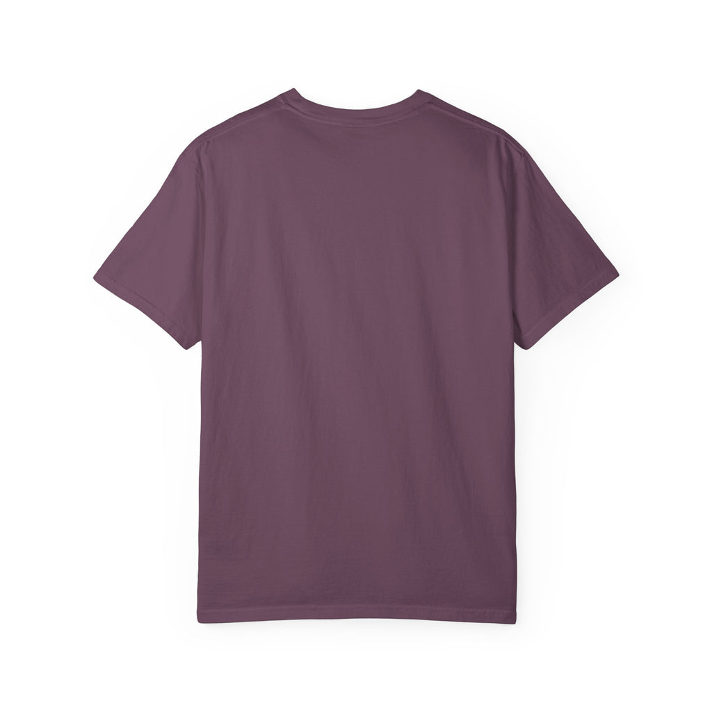 Back view of berry cotton meme t-shirt