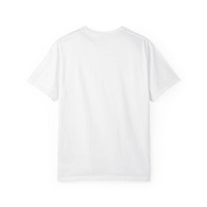 Back view of a blank white Comfort Colors vintage t-shirt.