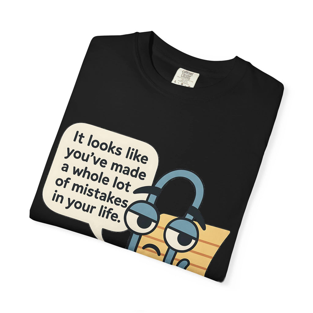 Folded t-shirt with Disappointed Clippy funny t-shirt design