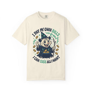 Cream t-shirt with retro style feral possum illustration