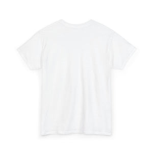 A plain white short-sleeve crewneck t-shirt shown from the back, laid flat against a clean white background.